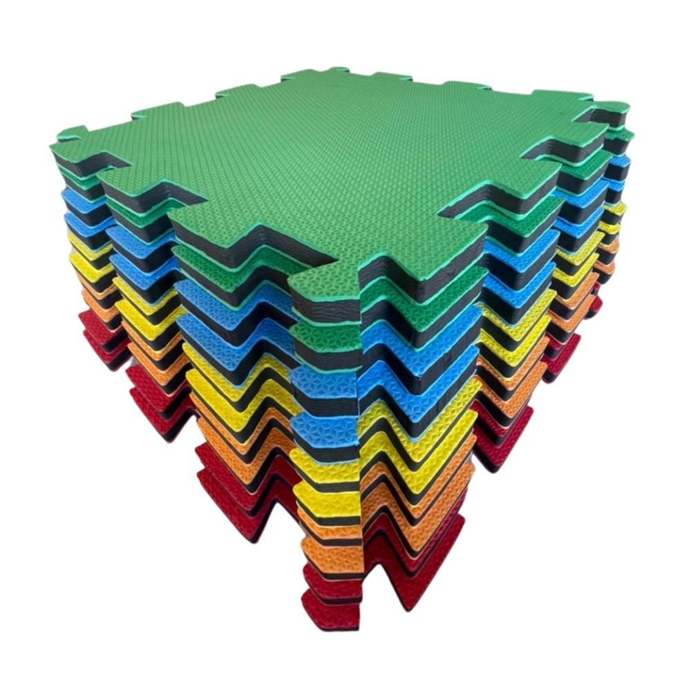 Kit 10 Tatames - EVA Colorido Econômico - 50x50x2 cm. Academia E Esportes