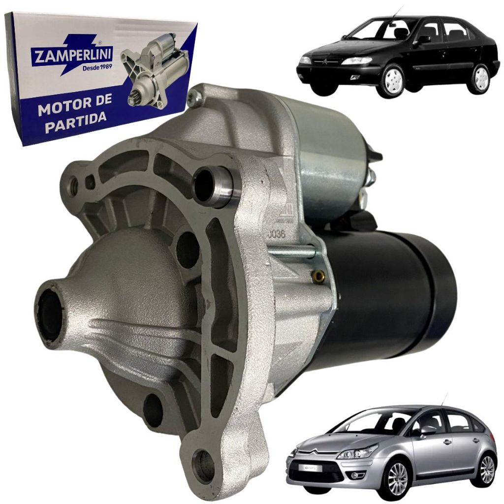 Motor de Partida Arranque Para Peugeot 206 307 SW 1.4 1.6 Citroen Berlingo 1.4 C3 C4 1.4 1.6 16V em Oferta na Shopee