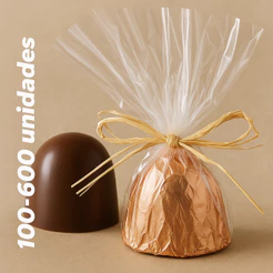Embalagem para trufas bombons transparente bopp 15x15 cm//
