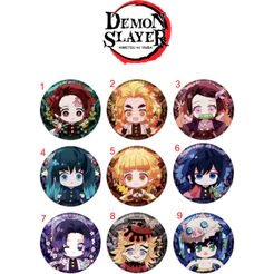 Bottons Anime Mangá Demon Slayer versão chibi 44 mm