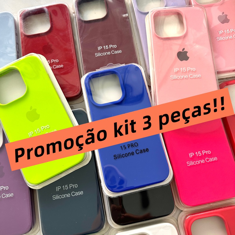 Kit 3 peças capinhas de aveludada para IPhone 7 Plus/8 plus/iPhone 11/11 Promax /12 /12 Pro/13/13 Pro /13promax /14/15