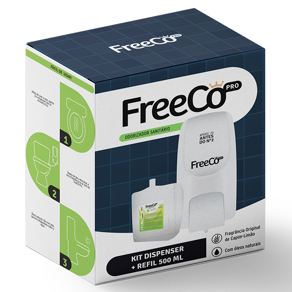 FreeCô Pro Bloqueador de Odores Sanitários Dispenser