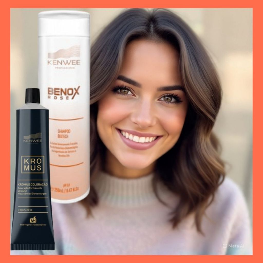 Kit com Shampoo Biotech Benox Kenwee e Coloração Kromus/Kenwee (Escolher Coloração)