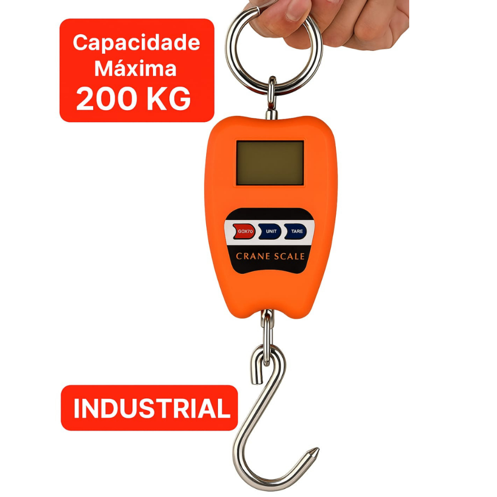 Balança Digital Suspensa 100kg/200kg – Precisão e Agilidade para Pesagem Industrial