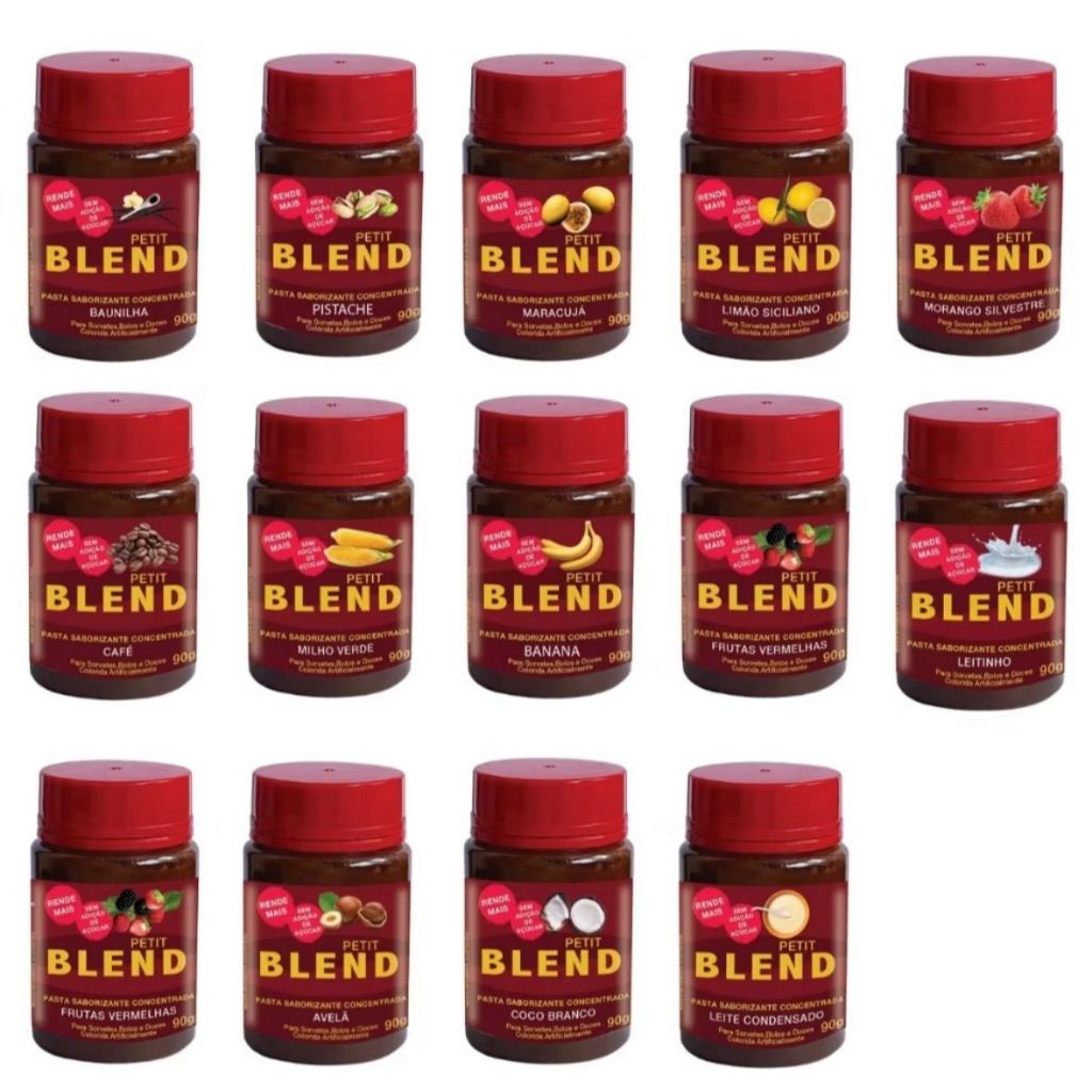 Pasta Saborizante Concentrada 90g Blend - Rende até 9kg de Massa (Escolha o Sabor) em Oferta na Shopee