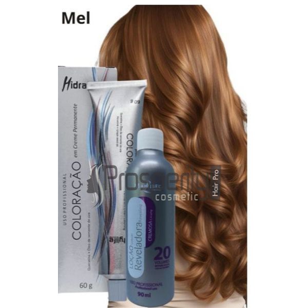 Tinta Capilar Coloração Mel + Oxidante 20 vol Mairibel em Oferta na Shopee