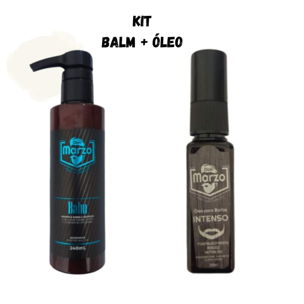 Kit Balm + Óleo Hidratante Para Barba Dom Marzo