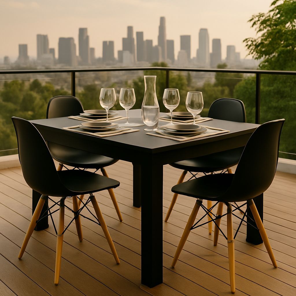 Mesa Retangular 120 cm com 4 Cadeiras – Ideal para Cozinha ou Sala de Jantar