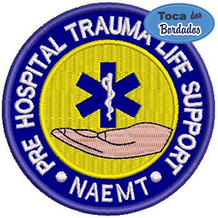 Patch Bordado Pré Hospital Trauma Life - 9x9 cm - Cód.4134 - Naemt - Suport