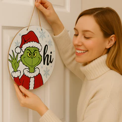 Placa de porta decorativa natal Coleção Guint decoração casa lar enfeite Decoração de Sala