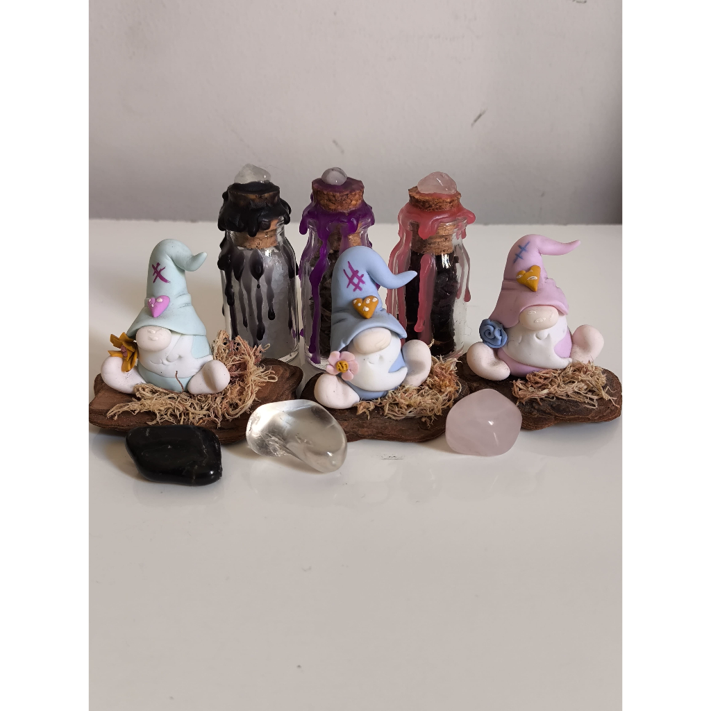 Gnomos Duende Elemental Esotérico Místico com Poção Feitiço Mágico