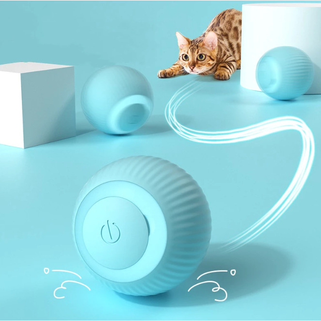 Gato Bola Brinquedo Elétrico Automático Rotação USB Recarga Brinquedos Interativos Interessante Gatinho Cão Acessórios