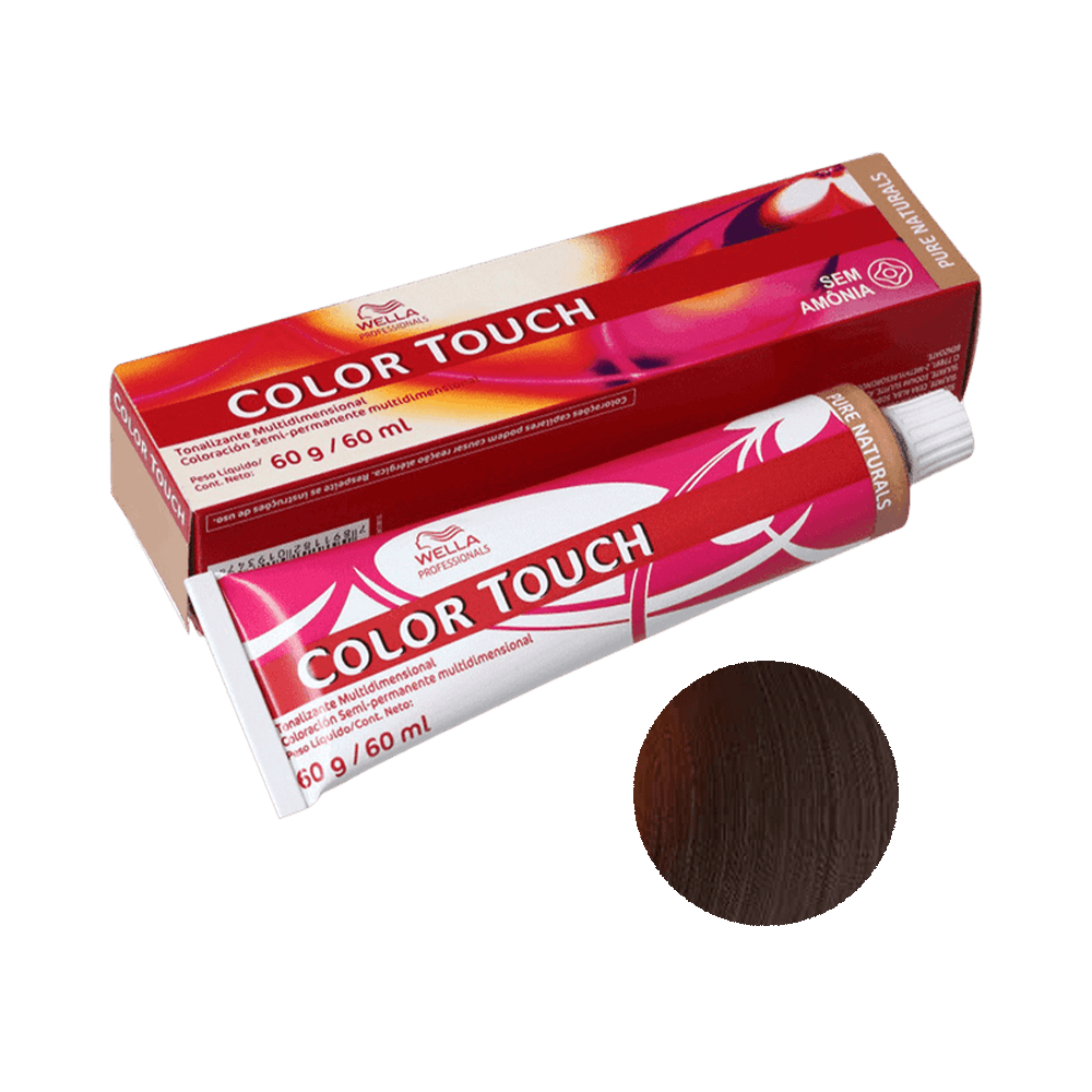 Detalhes do Tonalizante Wella Color Touch Rich Naturals 5.37 Castanho Claro Dourado 60g