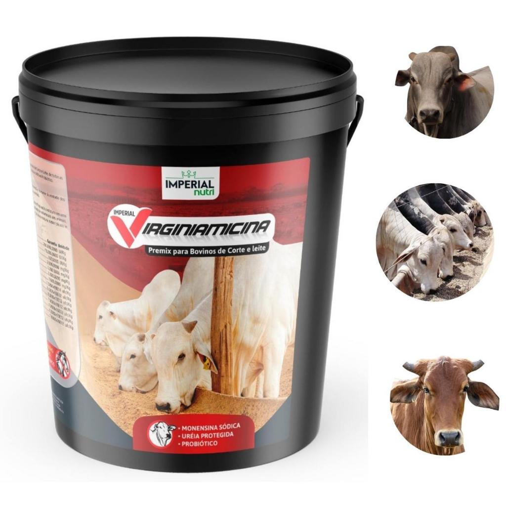 Premix Para Engorda De Bovinos Virginiamicina + Monensina 5kg Faz 20 sacas de Sal