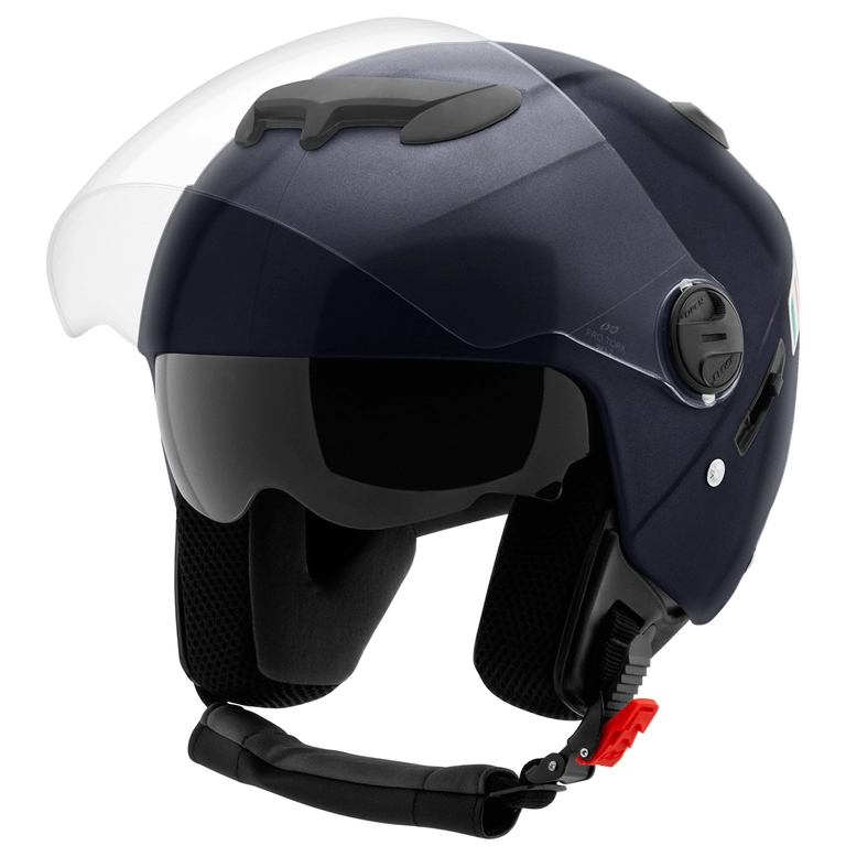 Capacete Moto Aberto Pro Tork New Atomic Elite Com Sub Viseira Interna Fume Masculino Feminino Homem Mulher Azul Rosa