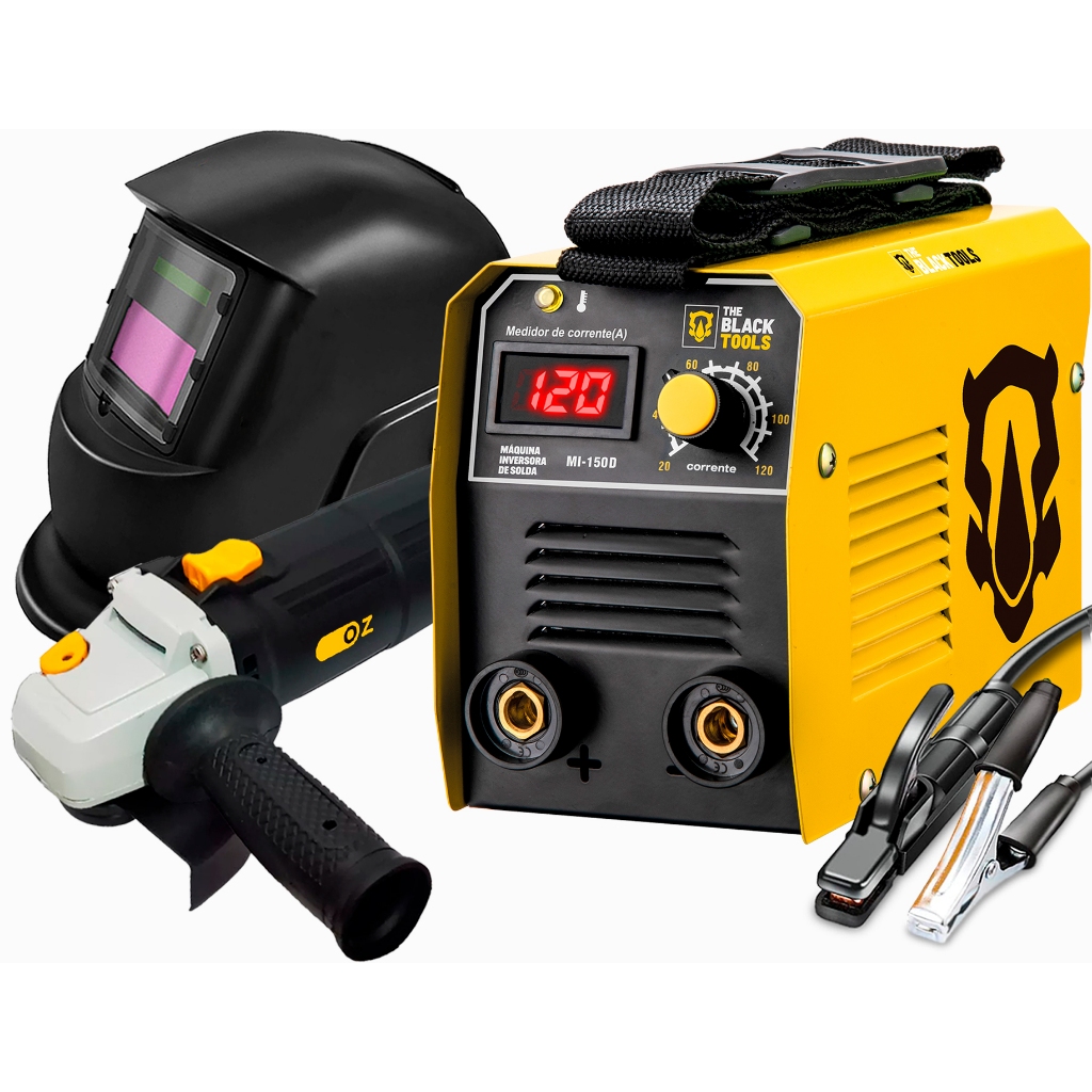 Maquina De Solda Inversora 220v Com Esmerilhadeira E Mascara em Oferta na Shopee