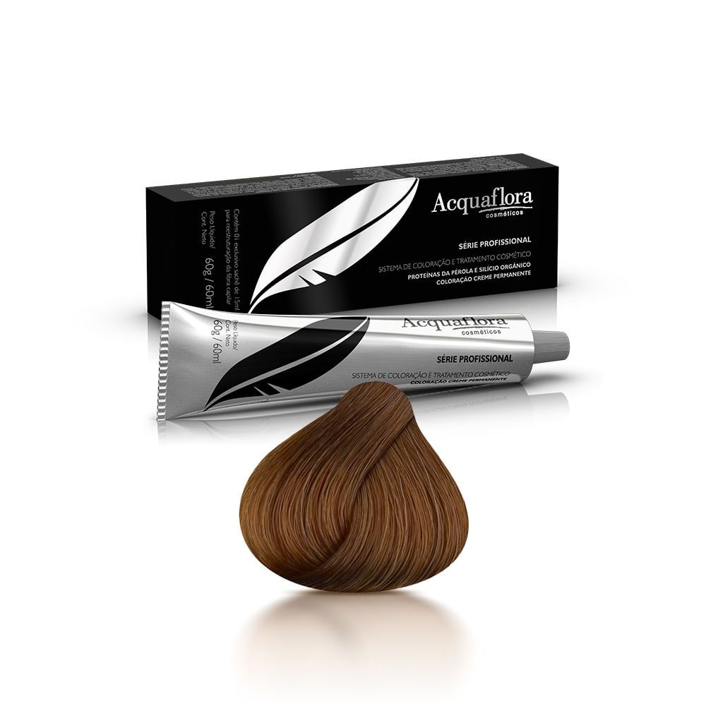 Coloração Permanente Acquaflora 7.7 Louro Natural Marrom
