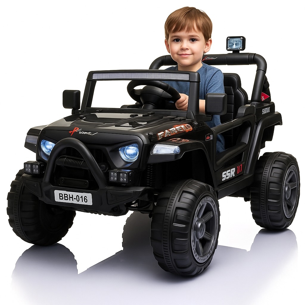 Carro Elétrico Infantil 12V Veículo Jipe Thor com Bateria Recarregável até 30kg Som e Luz Seguro