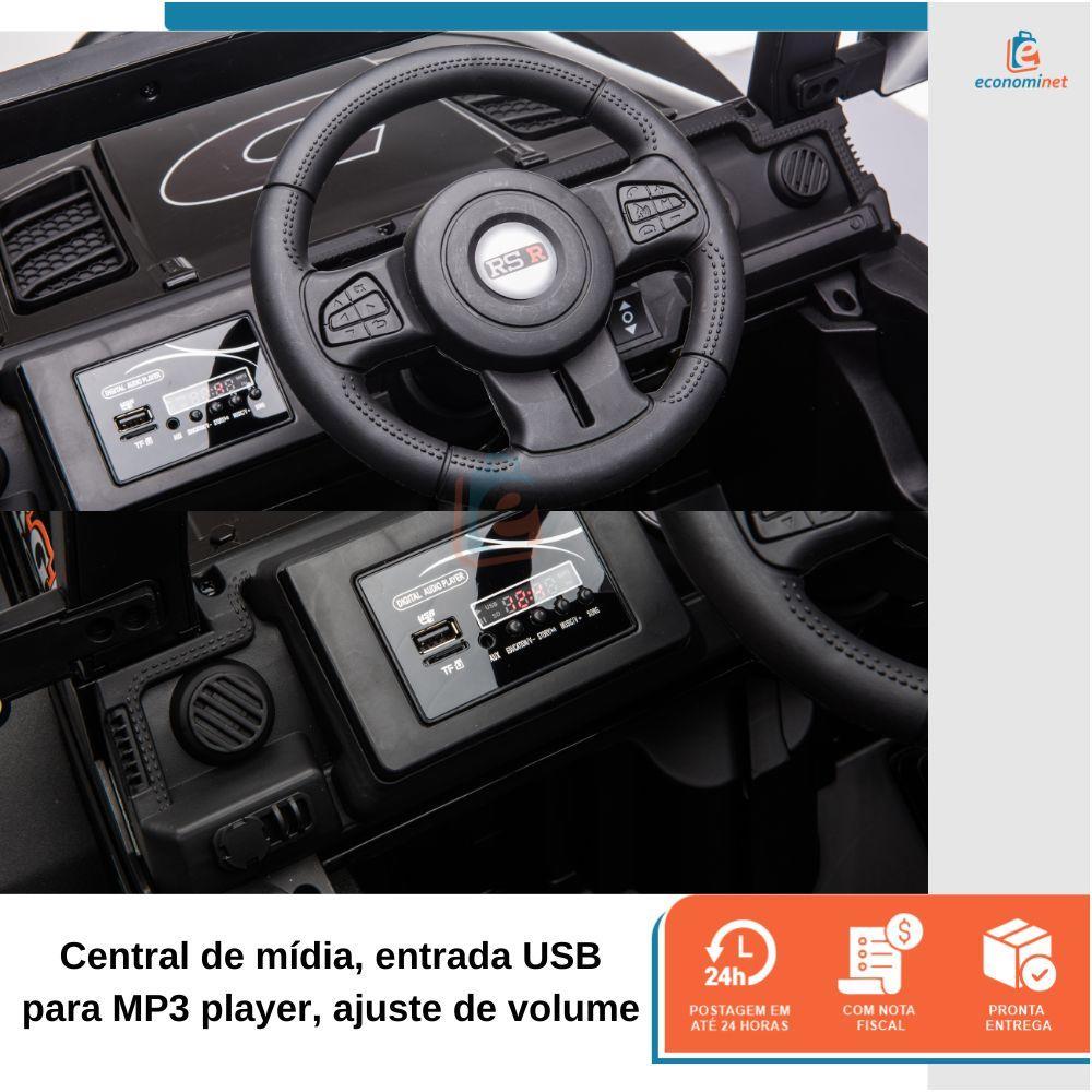 Carro Elétrico Infantil 12V Veículo Jipe Thor com Bateria Recarregável até 30kg Som e Luz Seguro · foto 2