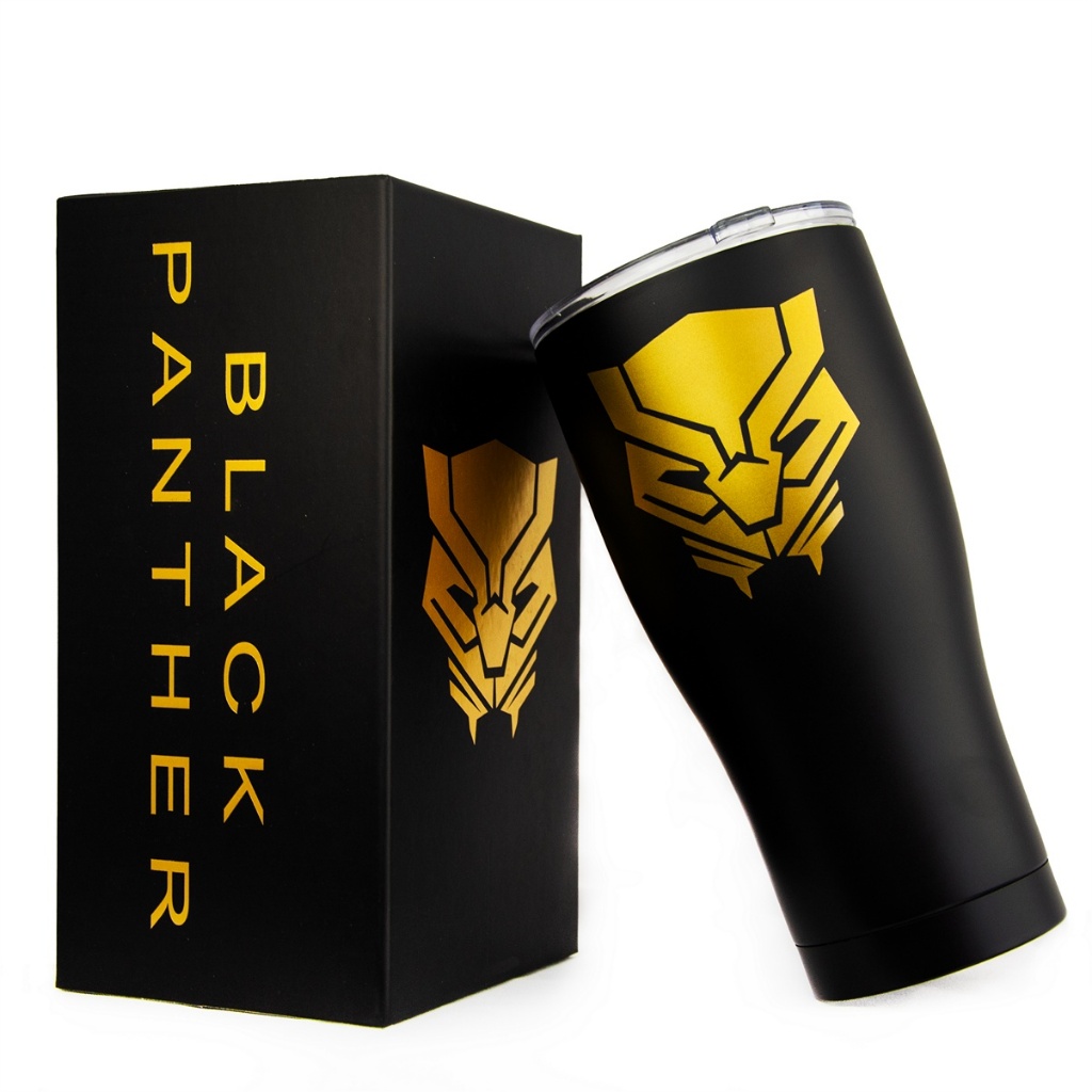 Copo Térmico Pantera Negra 900ml Aço Inox Marvel Preto em Oferta na Shopee