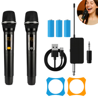 Kit 2 Microfones Sem Fio Uhf Recarregável Profissional Led em Oferta na Shopee