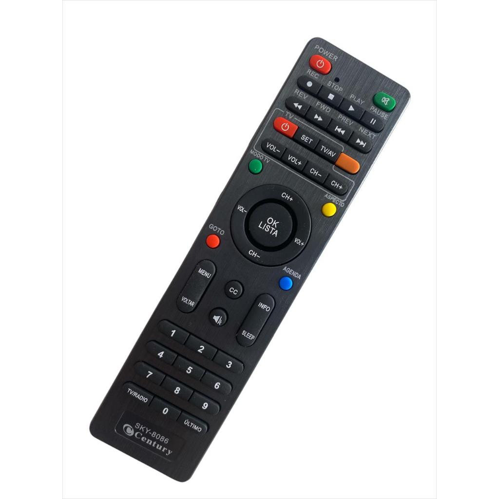 Controle Remoto Parabolica Digital Century Midiabox Hdtv B1 B2 B3 Le-7101 Sky-8086