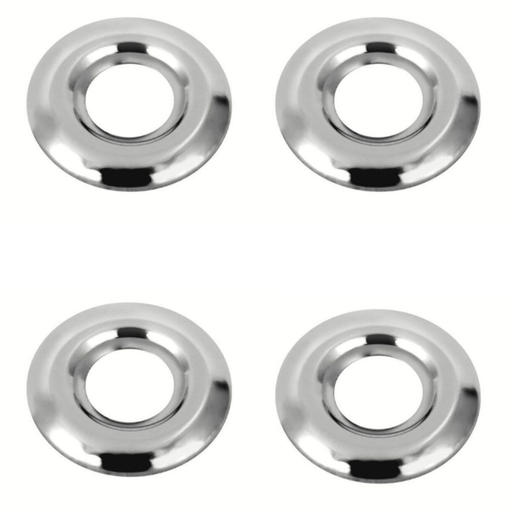 Canopla Kit Inox Para Torneira ou uso geral Embalagem Com 04 Pçs em Oferta na Shopee