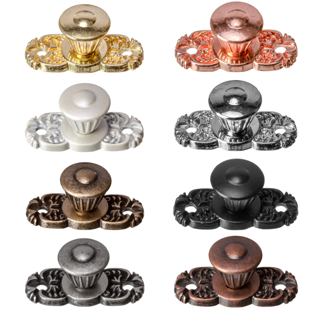 Kit 4 Puxadores Mini  Metal Artesanato Decoração Mdf + Parafusos Gavetas