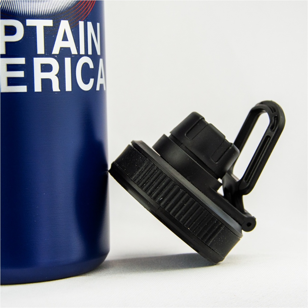 Detalhes do Garrafa Capitão América Inox 1 Litro Marvel Original Resistente Bebida