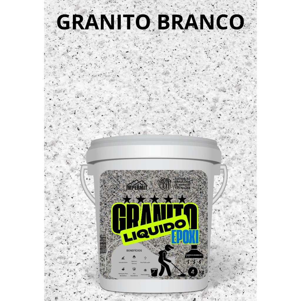 Granito liquido epoxi ultra resistençia piso 5kg (branco)