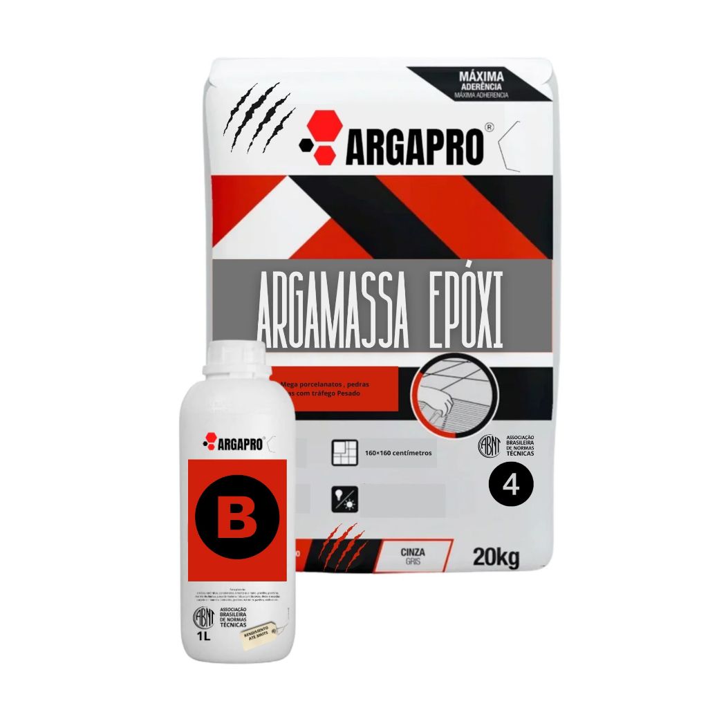 SUPER ARGAMASSA EPOXI 75mpa BI COMPONENTE / REPAROS SECAGEM RÁPIDA 21KG ARGAPRO