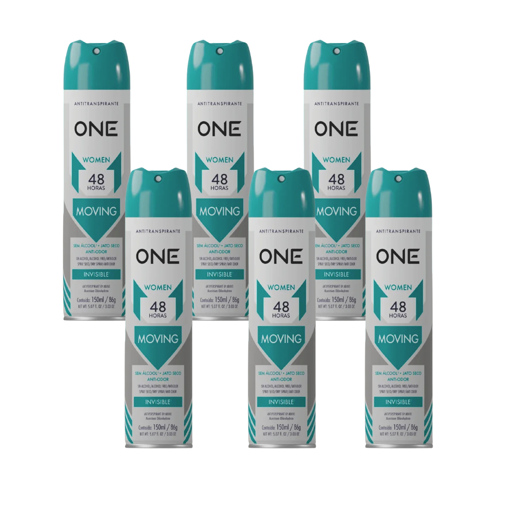 Kit 6 Desodorante Above One Women Moving 150ml