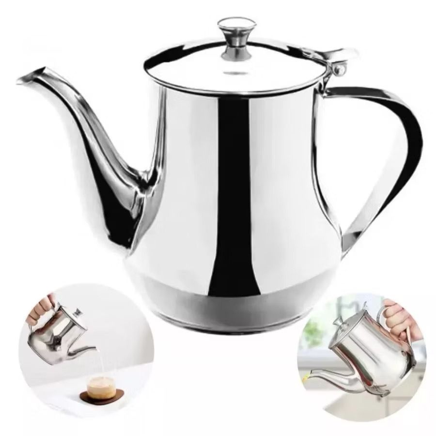 Bule De Inox Para Café Chá Leite 280/420ML Elegante Com Alça Imperial Com Tampa Bule De Inox Para Café Chá Leite 280/420ML Elegante Com Alça Imperial Com Tampa