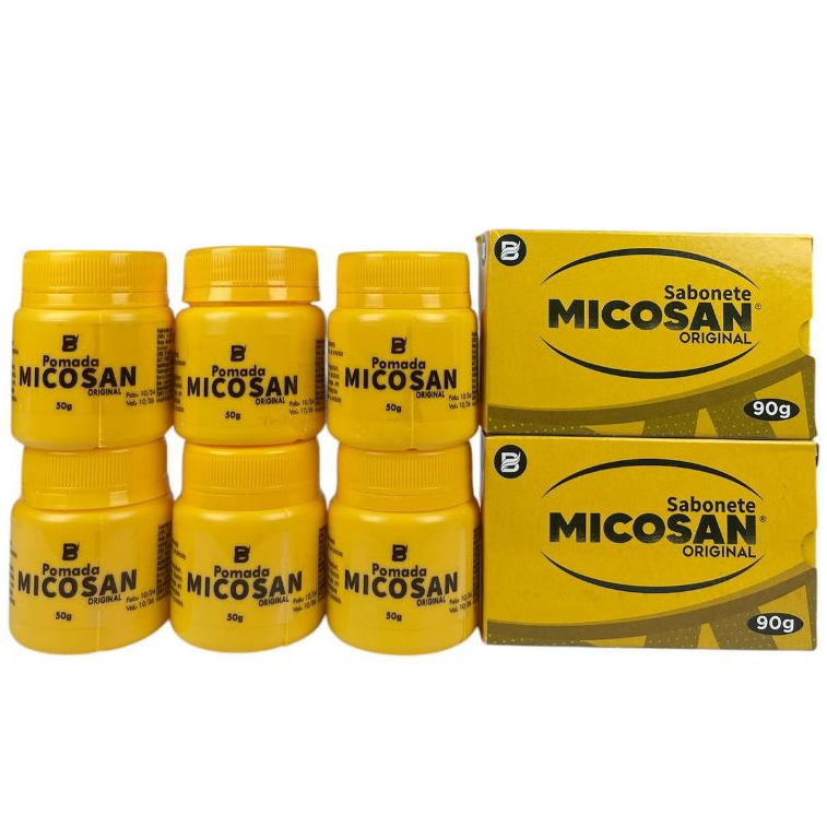 Kit Micosan Pomada Clareadora, 6 Pomadas, 2 Sabonetes Em Barra Original da Fábrica Baruc Cosméticos em Oferta na Shopee