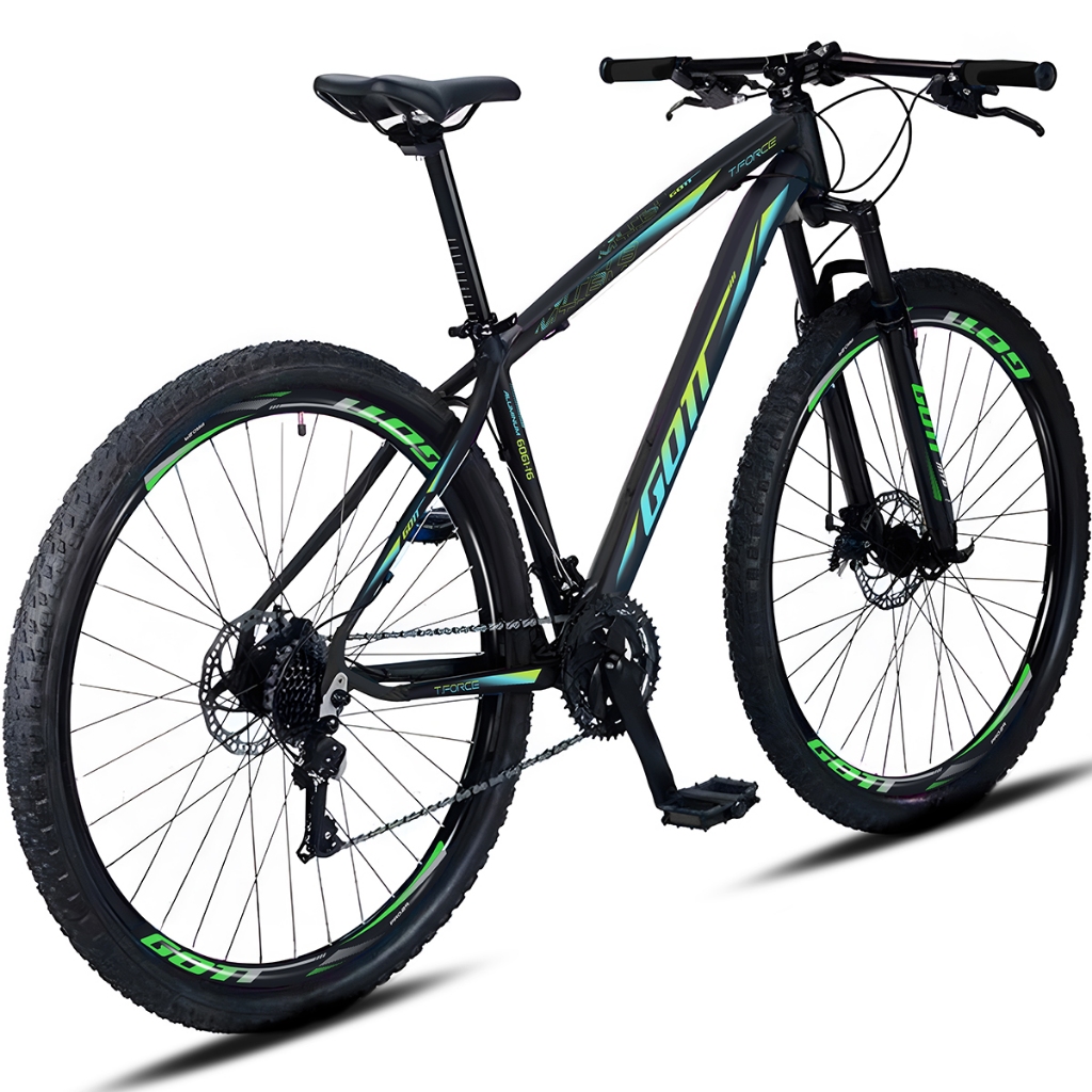 Detalhes do Bicicleta Aro 29 Alumínio Gott 24v Freio a Disco T-Force