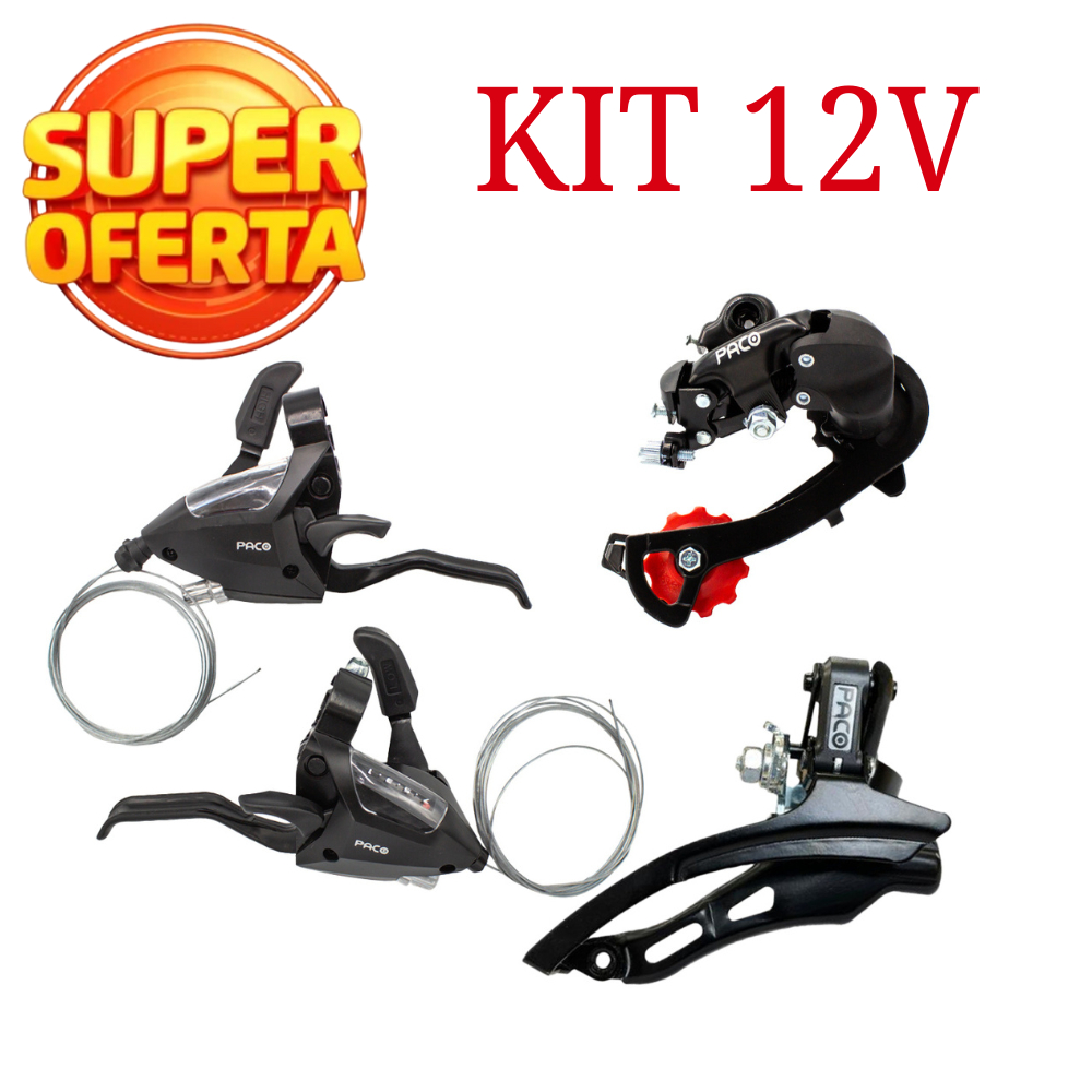 Kit Transmissão 21v Paco com Câmbios e Alavancas