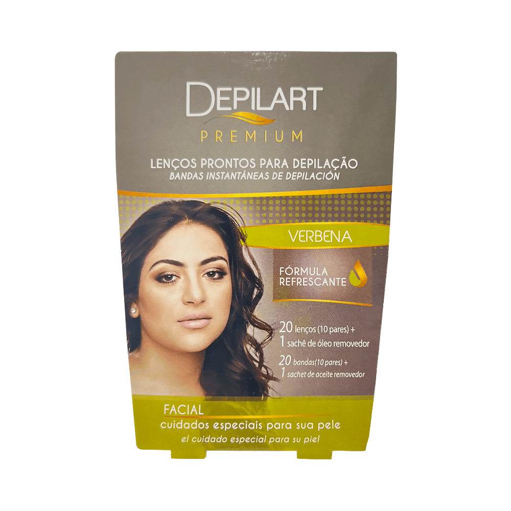 Lenços Prontos Depilart Premium Facial Verbena em Oferta na Shopee