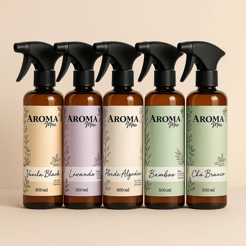 Água Perfumada 500ml p/ Lençóis, Roupas e Tecidos + Borrifador Aroma Max em Oferta na Shopee