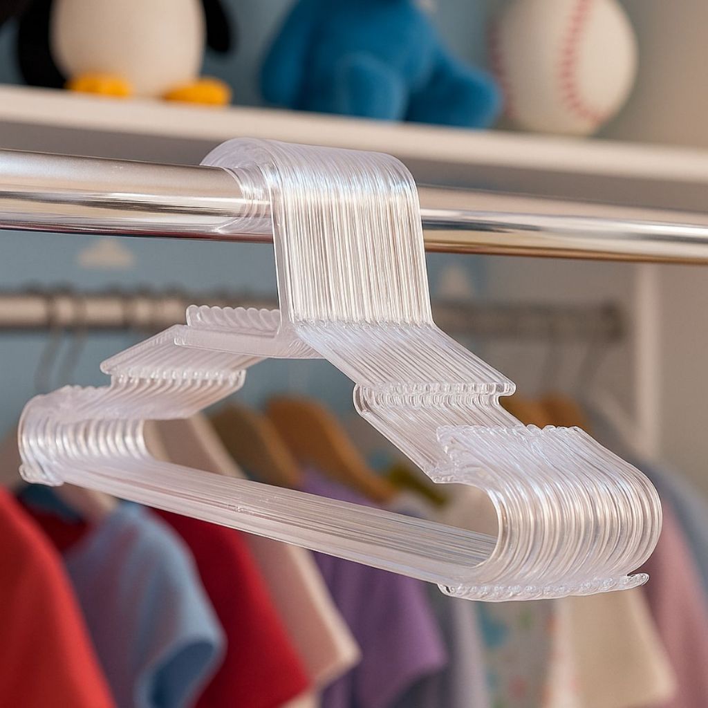 Kit de 10 a 50 Cabides Roupa Roupinha Bebê Menino Menina Infantil Baby