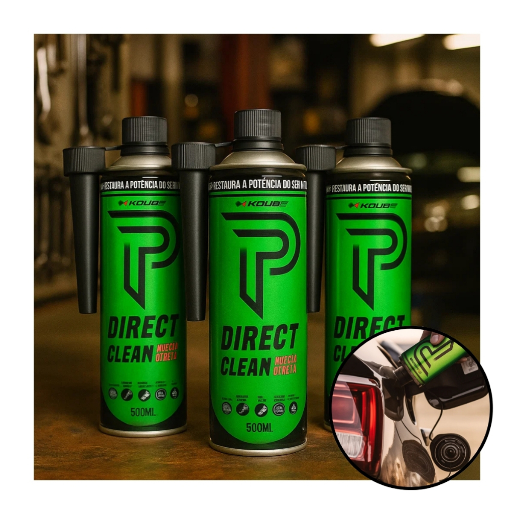 Imagem Kit Direct Clean Koube Injeção Direta 500ml Com Aplicador Proteção e Limpeza Motor