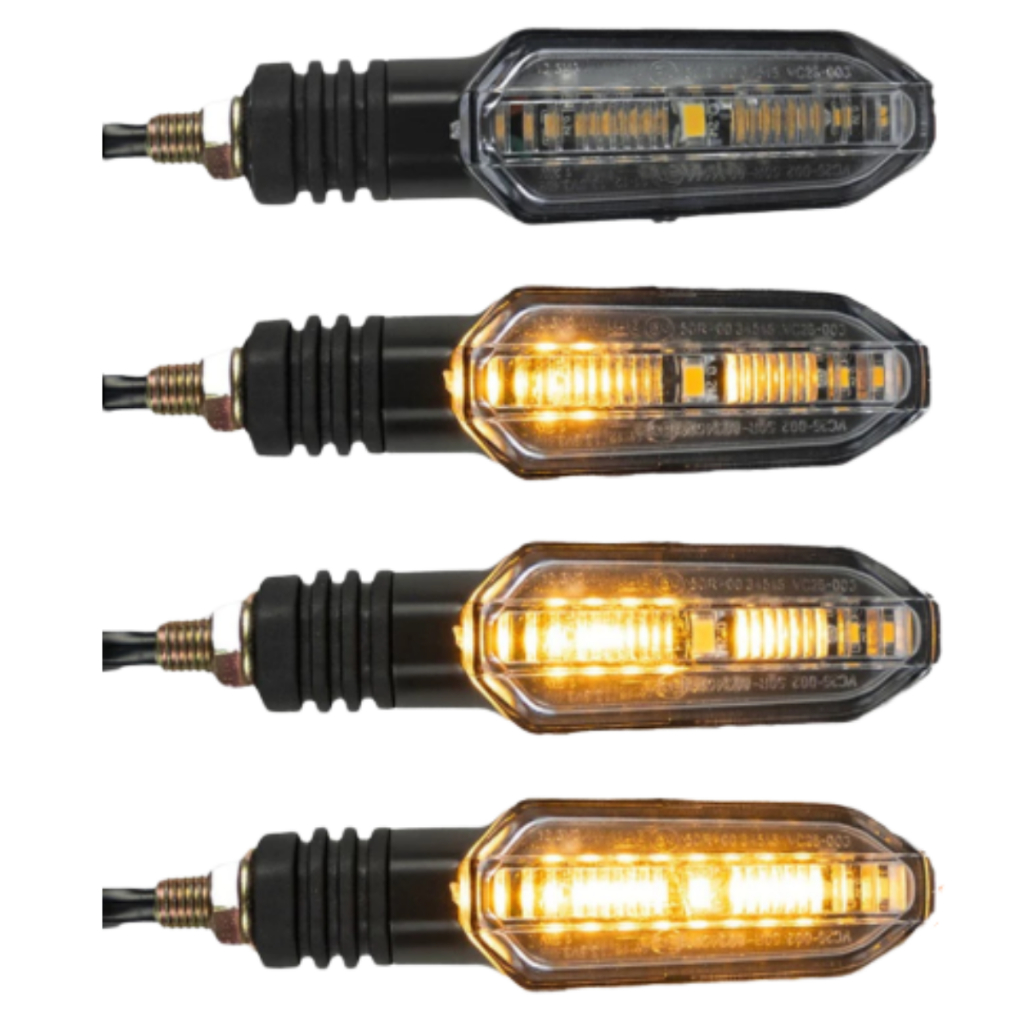 Jogo 4 Piscas Seta LED Sequencial Universal Moto Titan Fan XRE CG 125 150 160 Dois Pares C/Parafuso em Oferta na Shopee