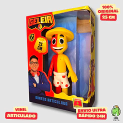 Boneco Vinil Geléia Gamer Articulado Youtuber 25cm Algazarra