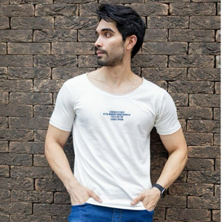 Camiseta Gola Canoa Azzda Básica Algodão Masculina