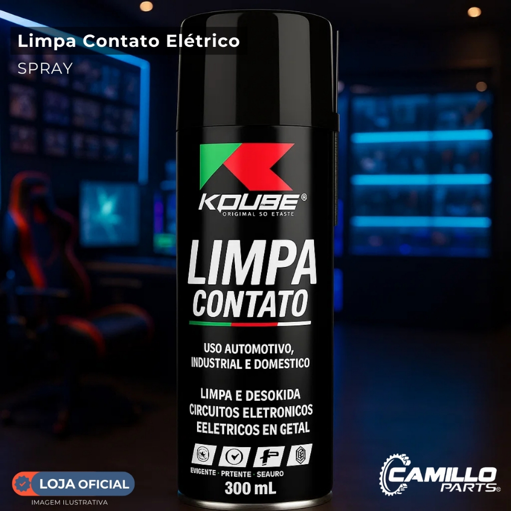 Limpa Contato Koube 300ml - Previne Mau Contato e Limpeza de Componentes em Oferta na Shopee