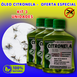 Óleo de Citronela 100% Natural Concentrado Repelente seguro as Crianças e Pets - Cada 250ml faz 50L em Oferta na Shopee