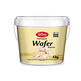 Wafer Branco Chocowafer Creme Mescla Recheio Variegato Vabene Para Sorvete Milk Shake torta e Confeitaria 4kg em Oferta na Shopee