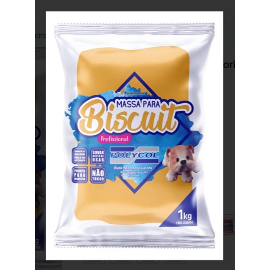 Massa para biscuit Polycol 1kg cor Pêssego *promoção Relâmpago em Oferta na Shopee