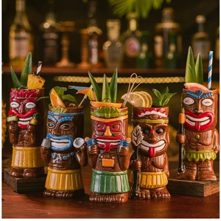 Caneca Tiki Copo de Coquetel 550ml de Cerâmica para Bar Havaí Aloha Bebida Drink Tropical em Oferta na Shopee