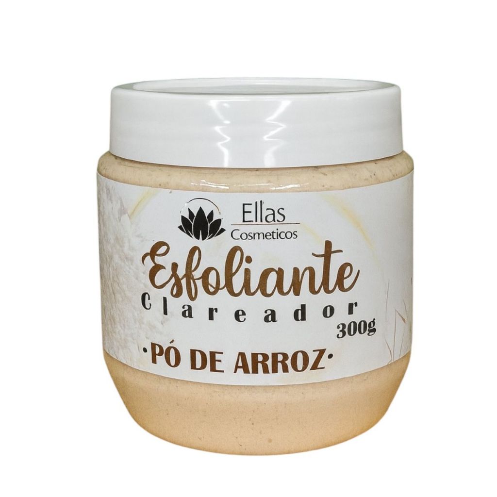 ESFOLIANTE CLAREADOR PO DE ARROZ 300G - ELLAS COSMETICOS