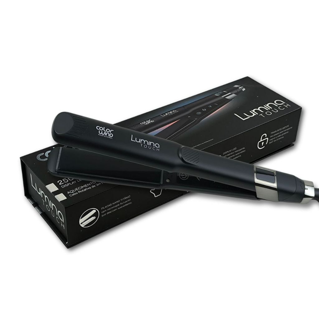Prancha Chapinha Lumina Touch Graphite Sky Color Wind Profissional Bivolt 80 a 250ºC